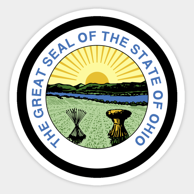 Seal of Ohio (1967-1996) Sticker by Flags of the World